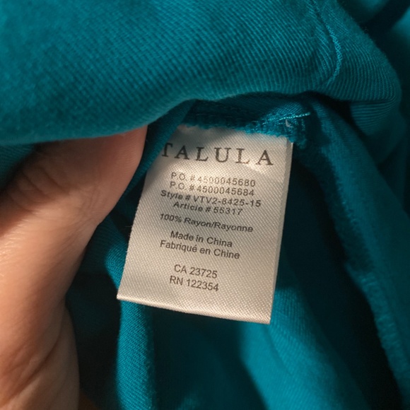 - Talula dress size 4, 100% rayon in deep teal colour - Picture 5 of 5